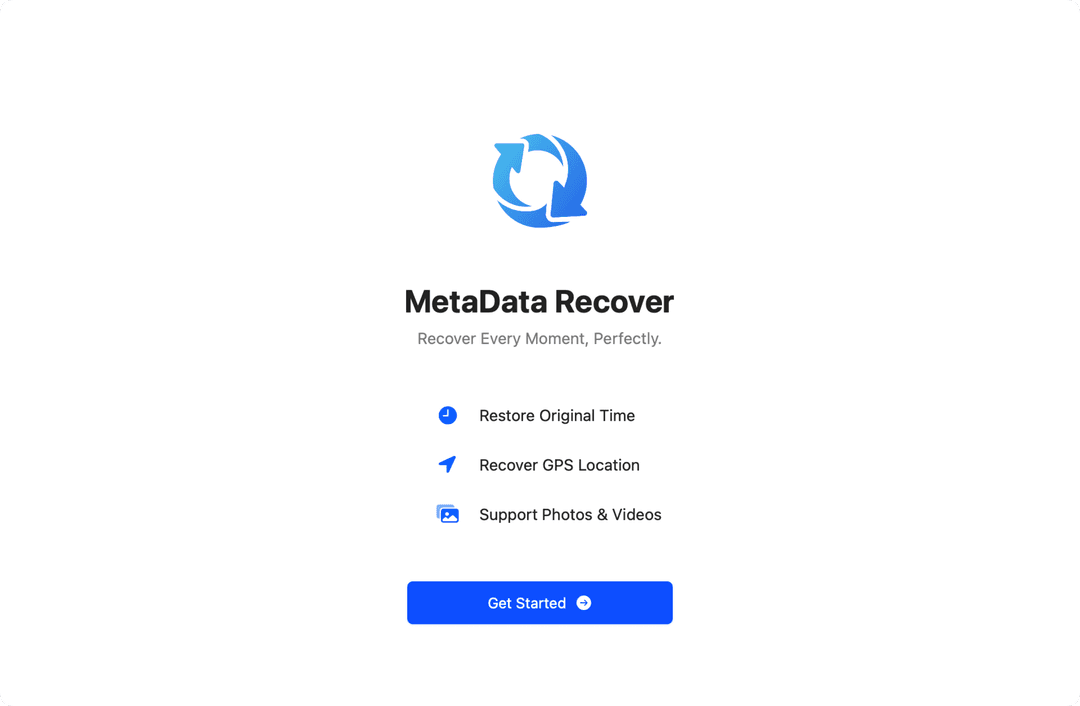 Photo MetaData Recover - Professional Photo Metadata Recovery Tool